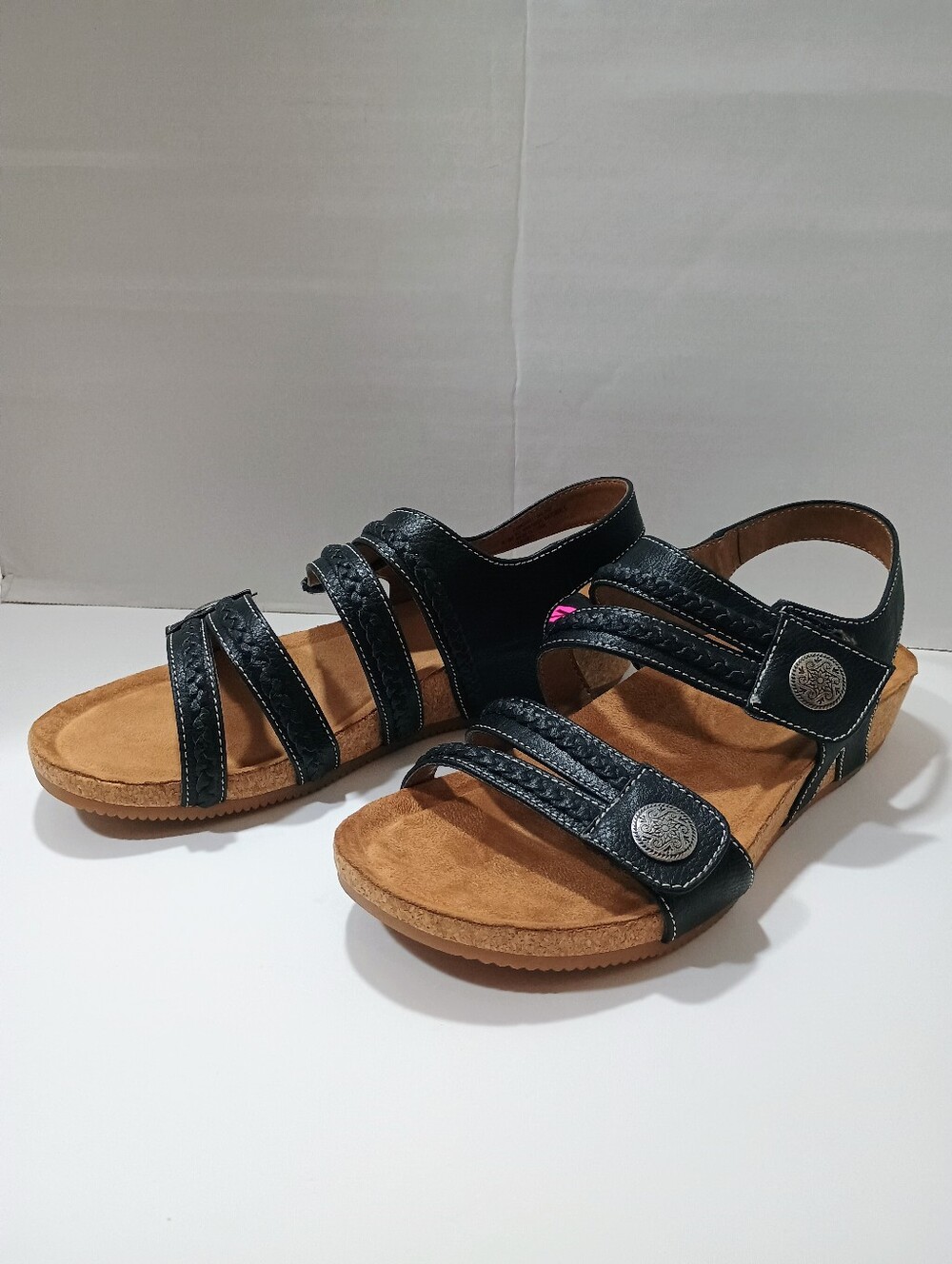 Women's Black Comfort Strappy Sandals